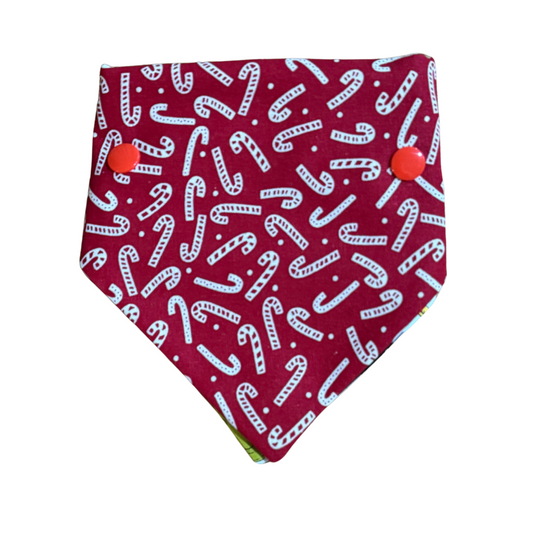 Red Candy Cane  Dog Bandana - personalised dog bandana for Christmas 2025