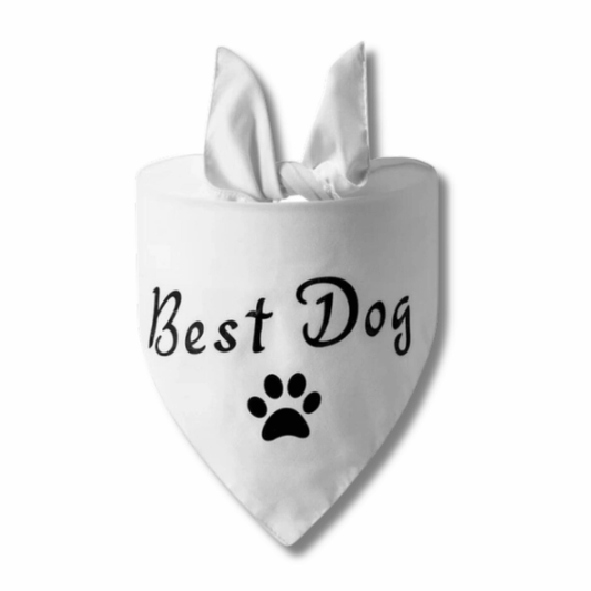 Best Dog with Paw - Wedding Dog Bandana Tie Up