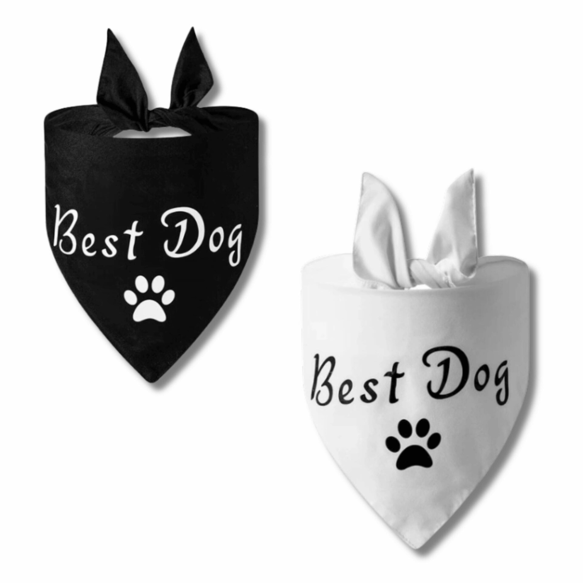 Best Dog tie up dog bandana in white and black for weddings