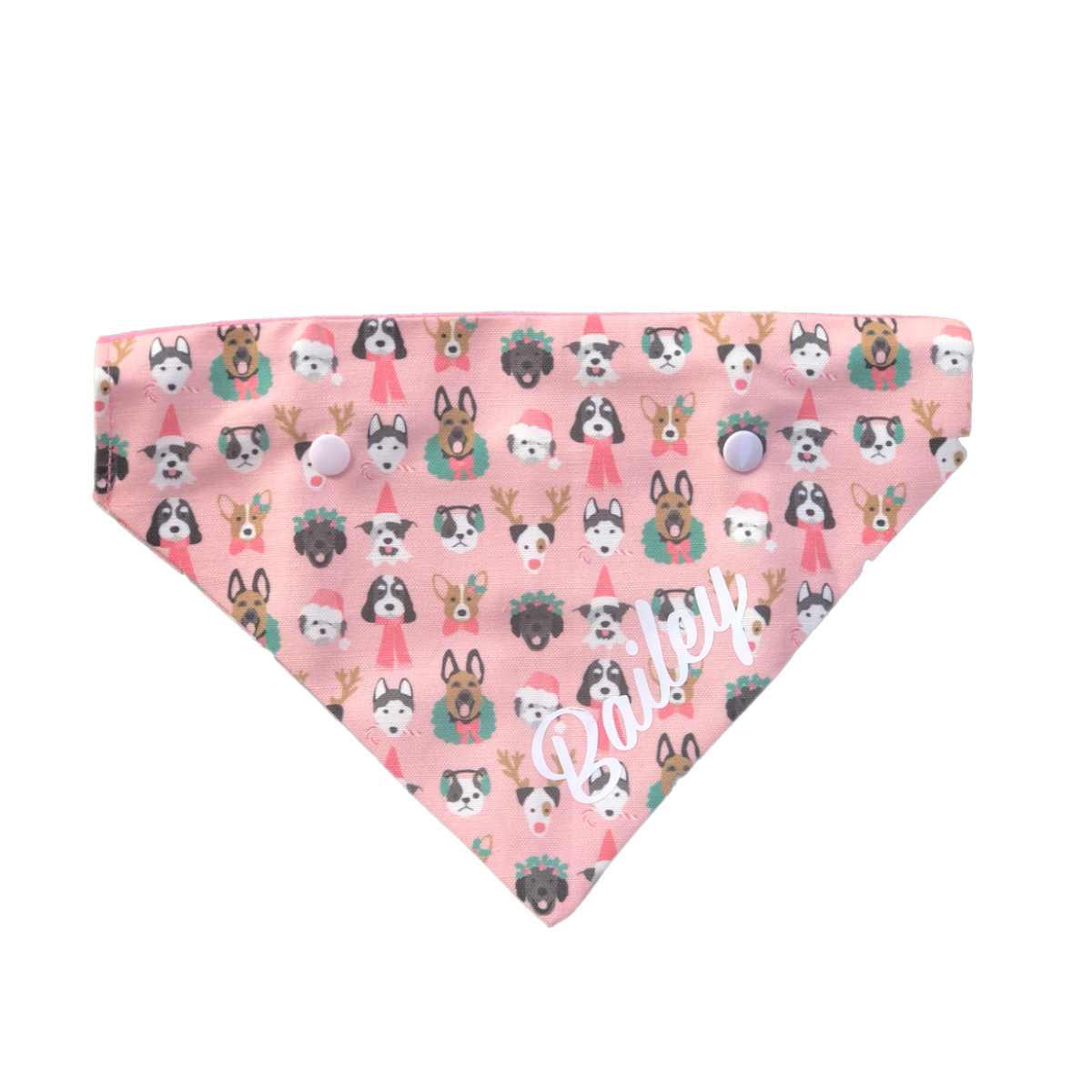 Pink Festive Dogs Bandana