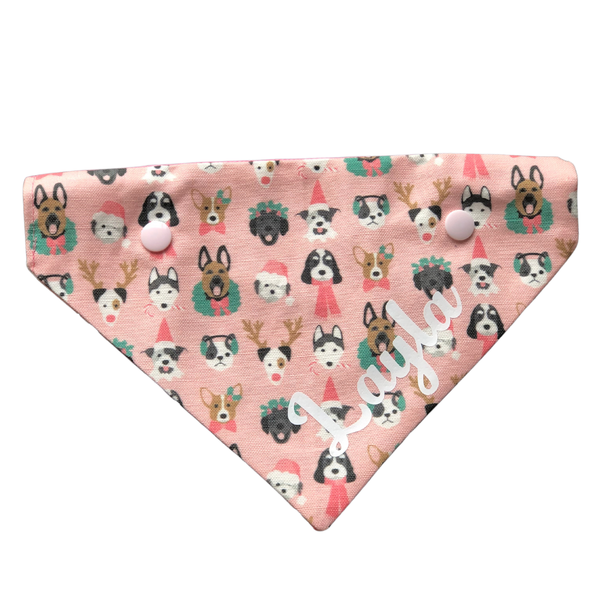 Pink Festive Dogs Bandana