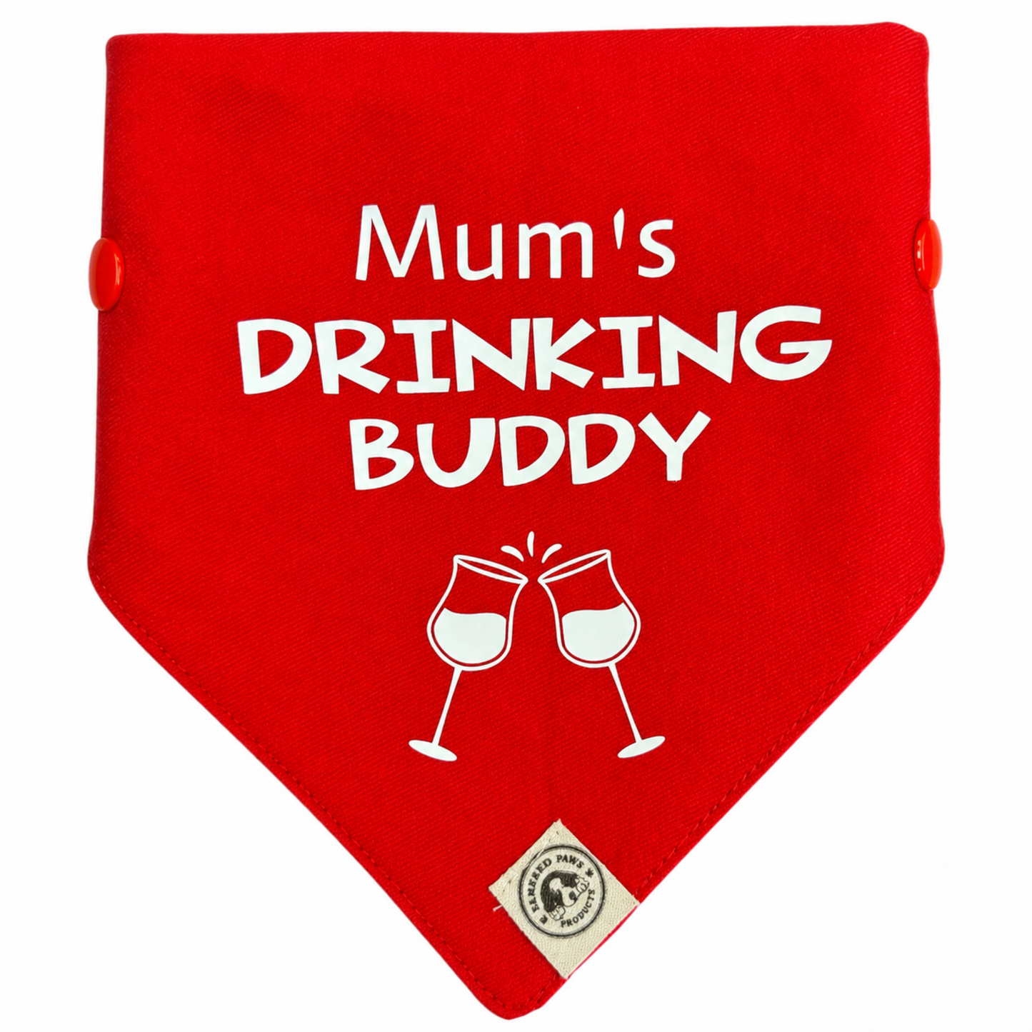 red dog bandana mums drinking buddy funny dog bandana australia wine dog accessory