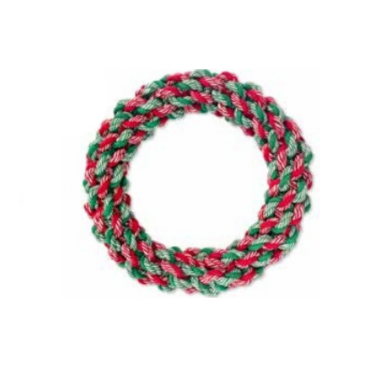 Christmas Wreath Rope Dog Toy