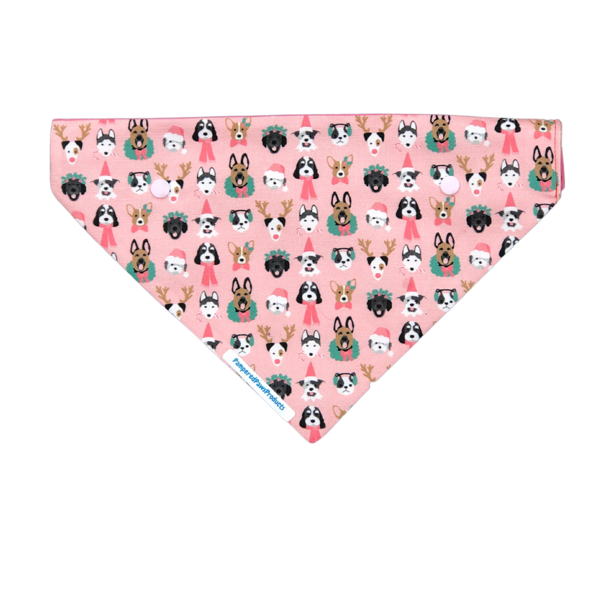 Pink Festive Dogs Bandana