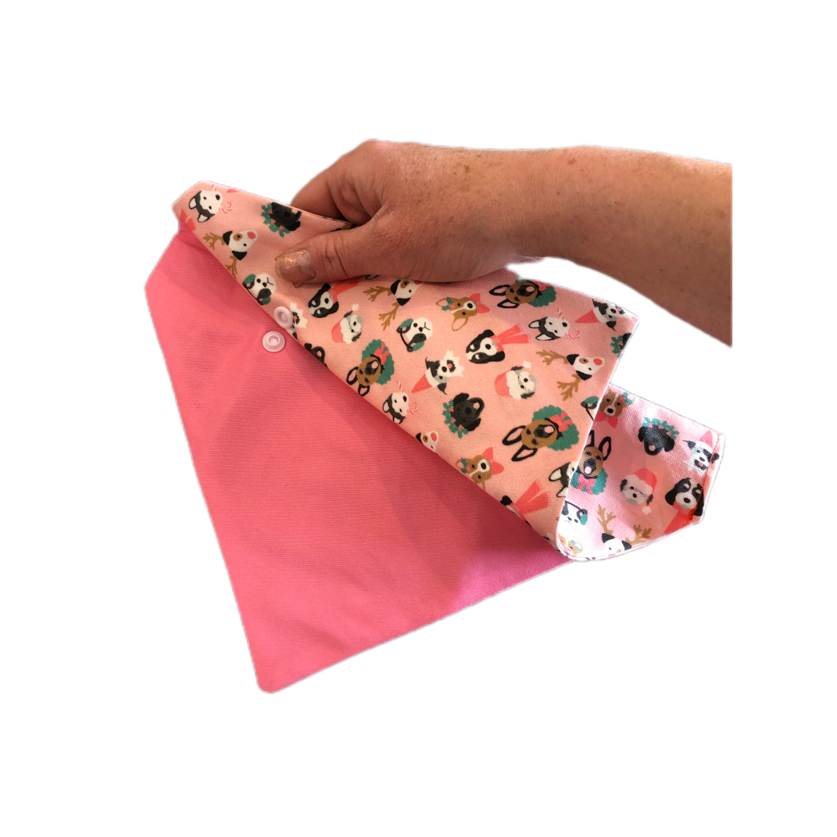 Pink Festive Dogs Bandana